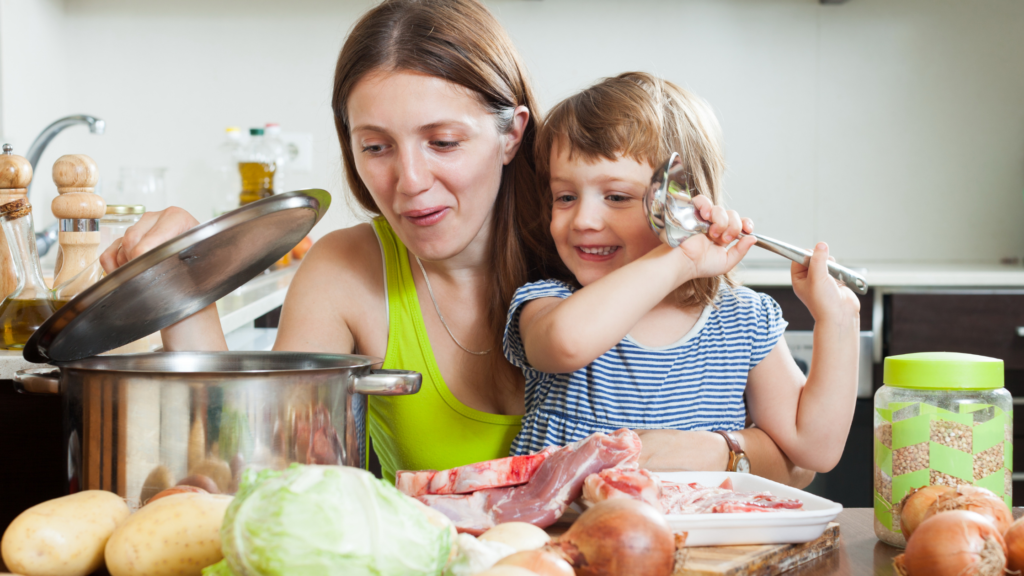 Cooking together can help your child with the eating issue